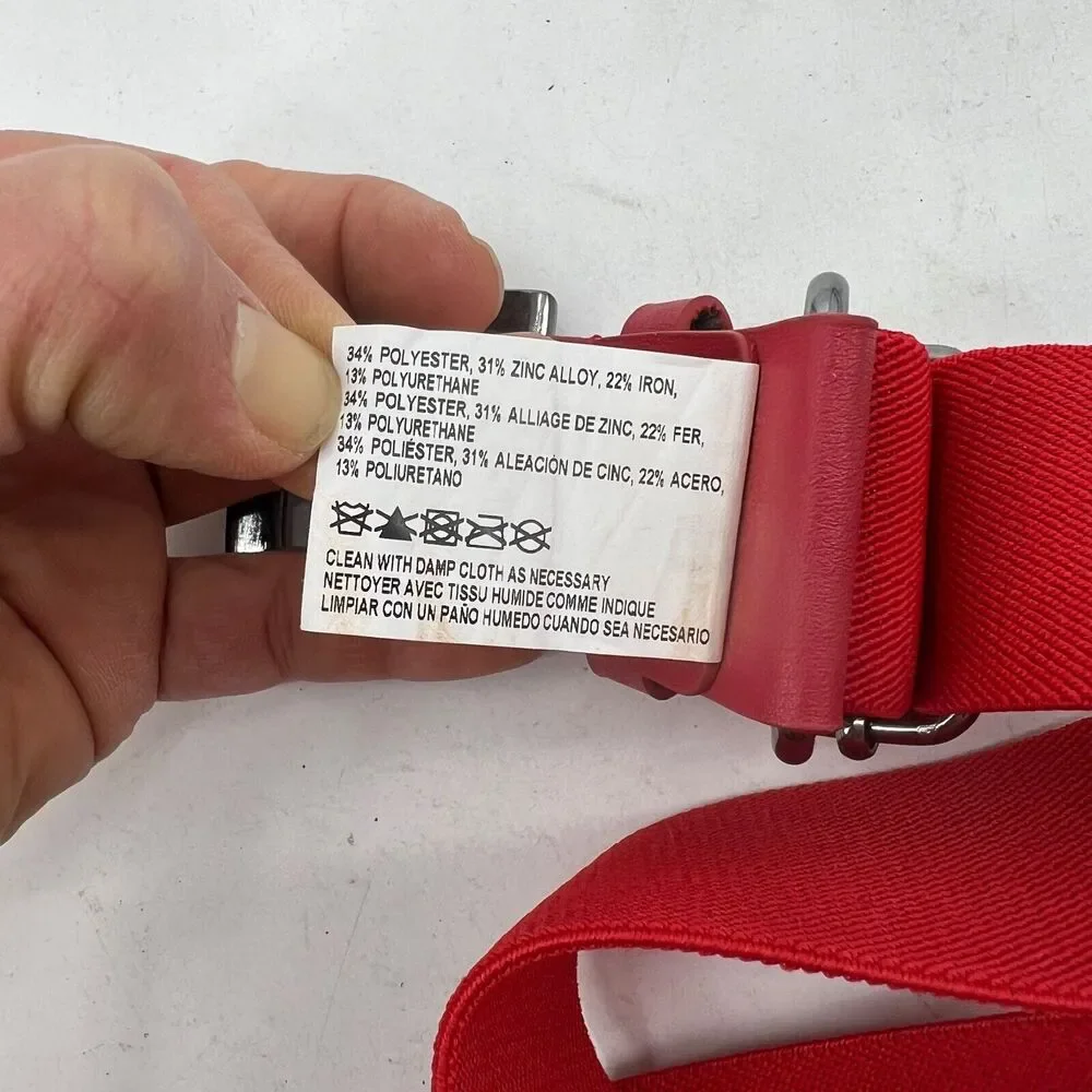 Nike‎ Belt Mens 36 Red Fabric Baseball Softball Adjustable Intensity Training